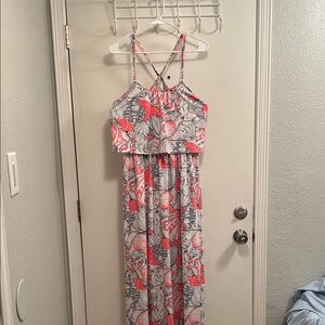 Floral Maxi Dress with Strappy Back